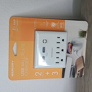 Merkury Innovations USB Wall Plate Charger